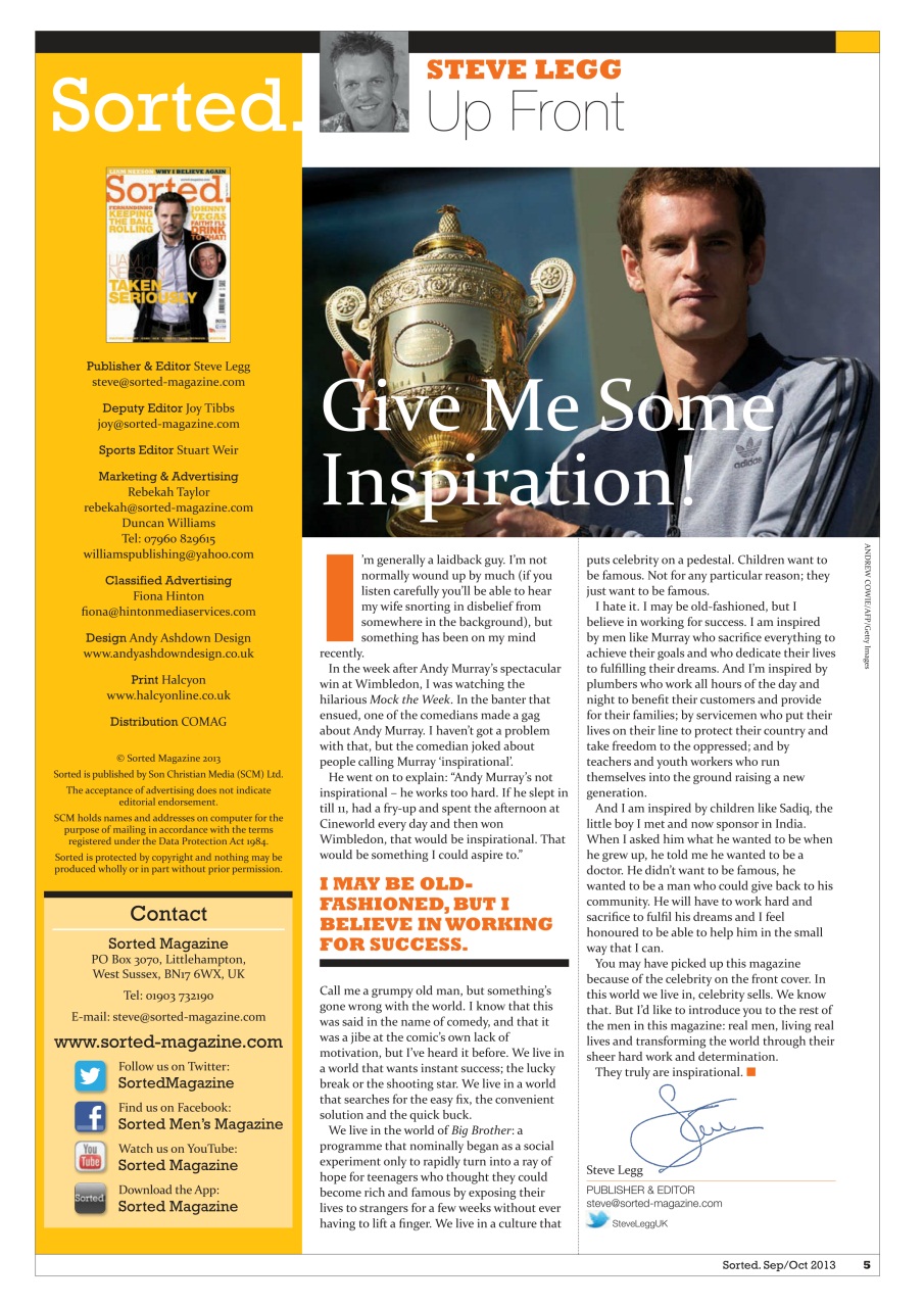 Sorted Magazine – The men's mag with morals Preview Pages