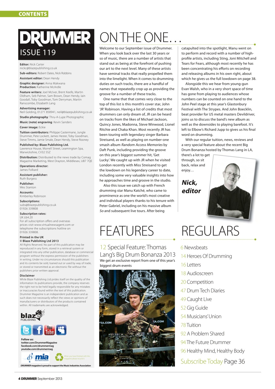 iDrum magazine: Never miss a beat Preview Pages