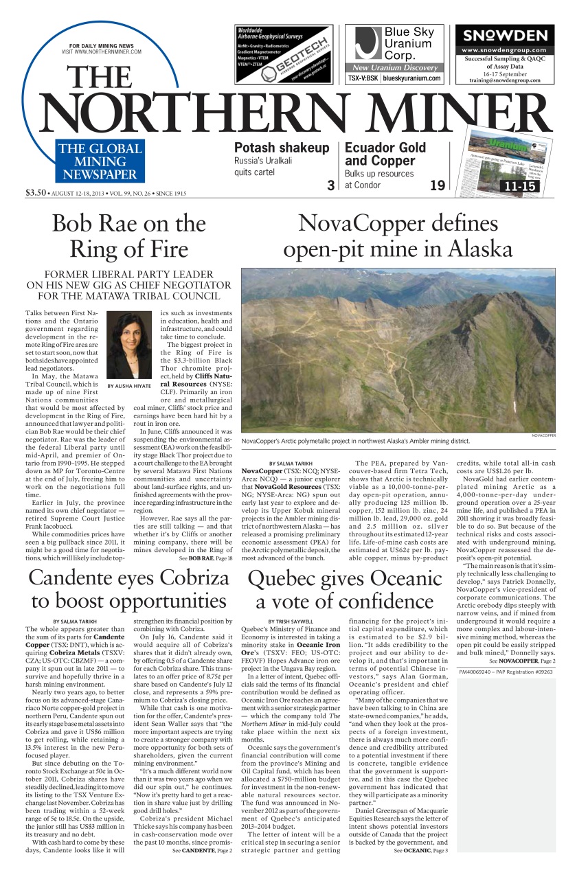 The Northern Miner Preview Pages