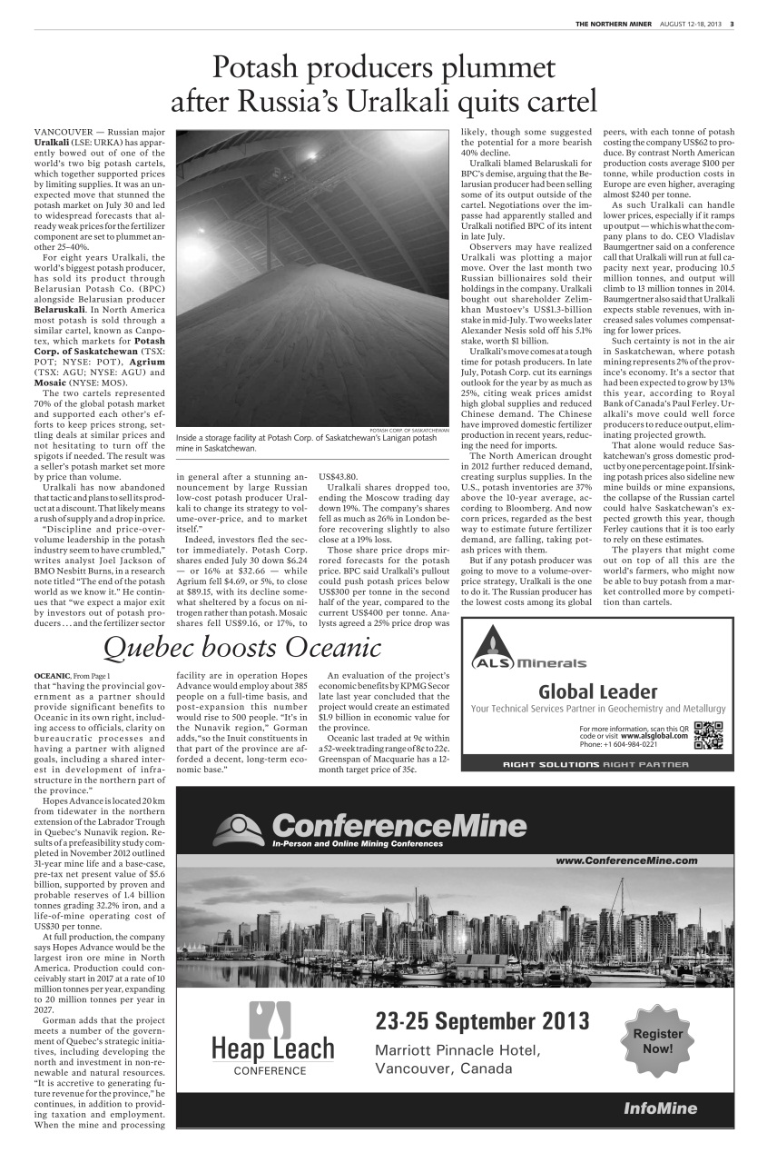 The Northern Miner Preview Pages