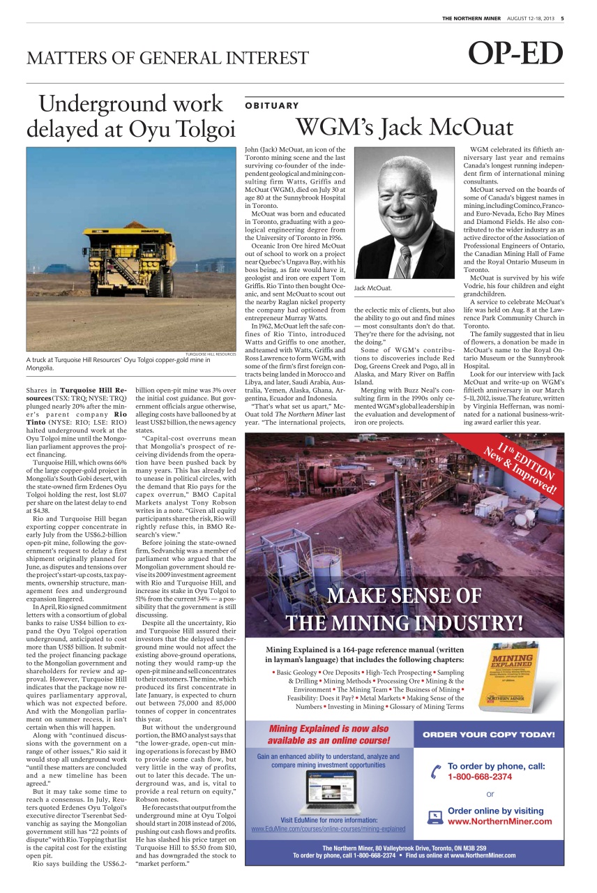 The Northern Miner Preview Pages