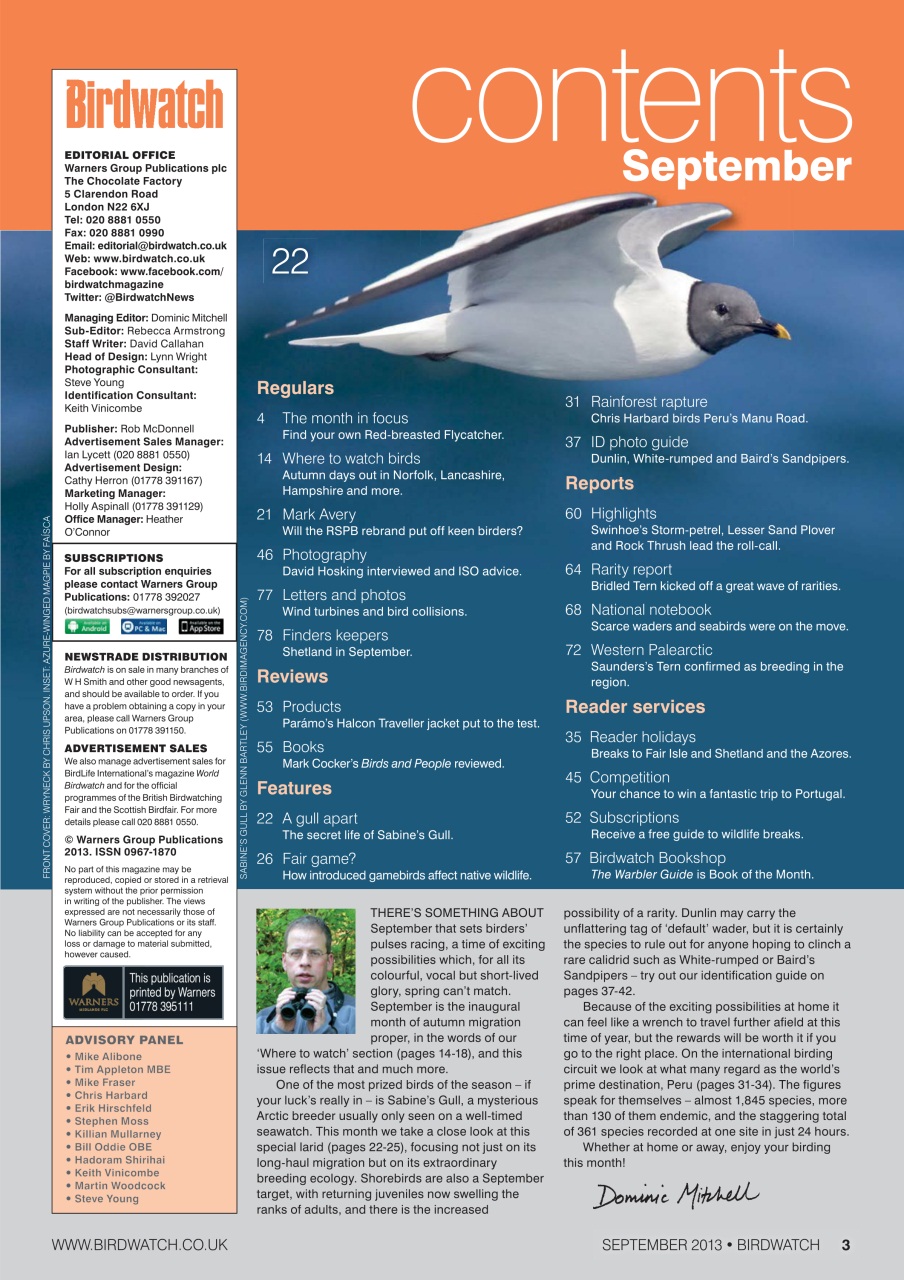 Birdwatch Magazine Preview Pages