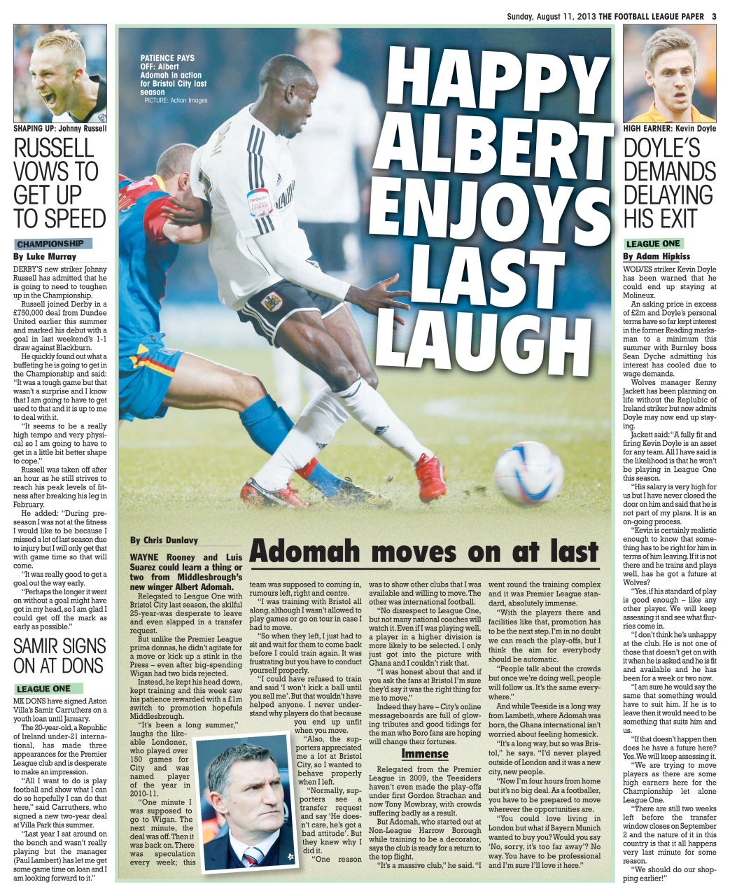 The Football League Paper Preview Pages