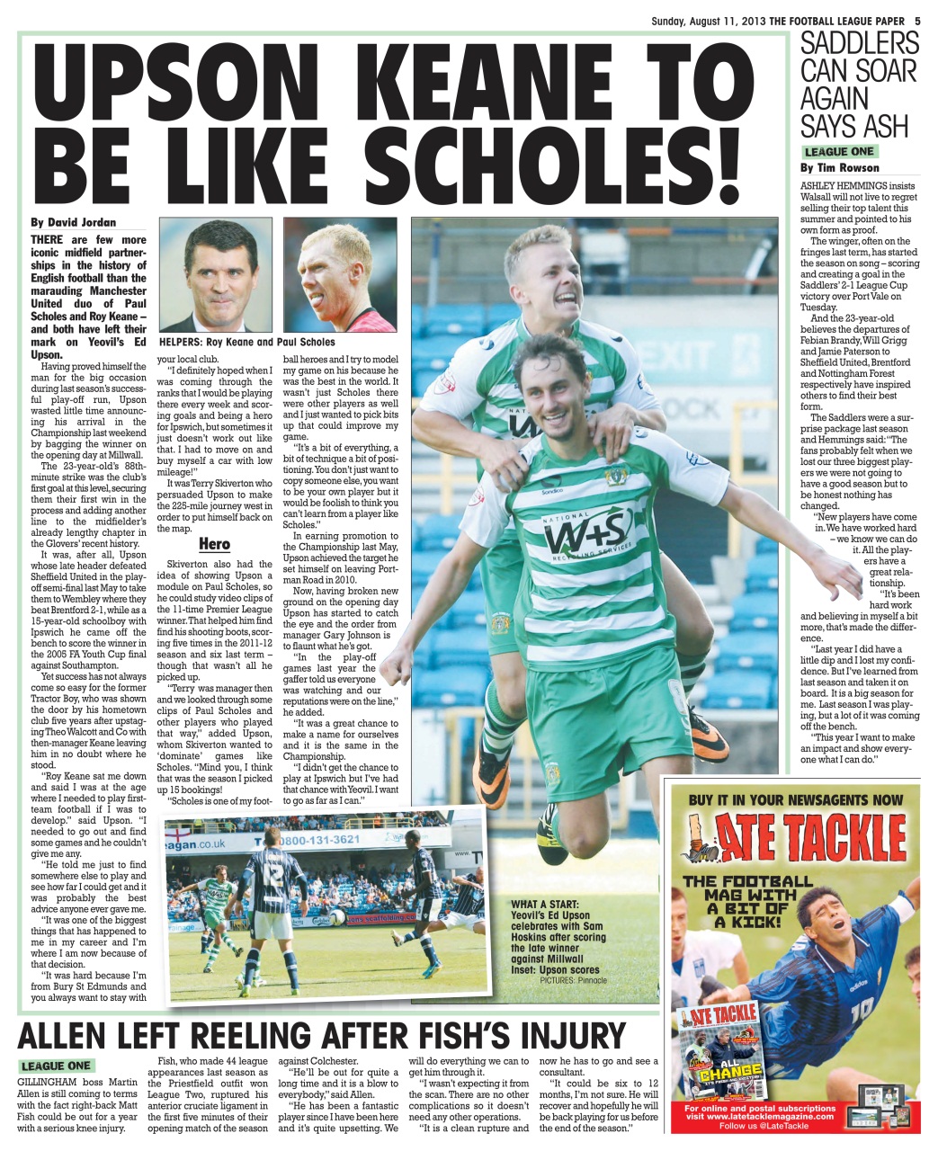 The Football League Paper Preview Pages