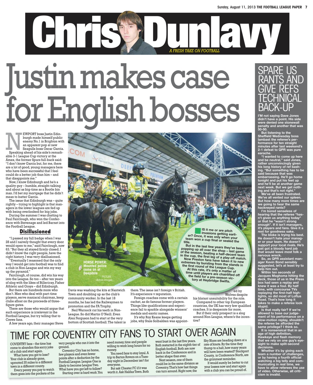 The Football League Paper Preview Pages