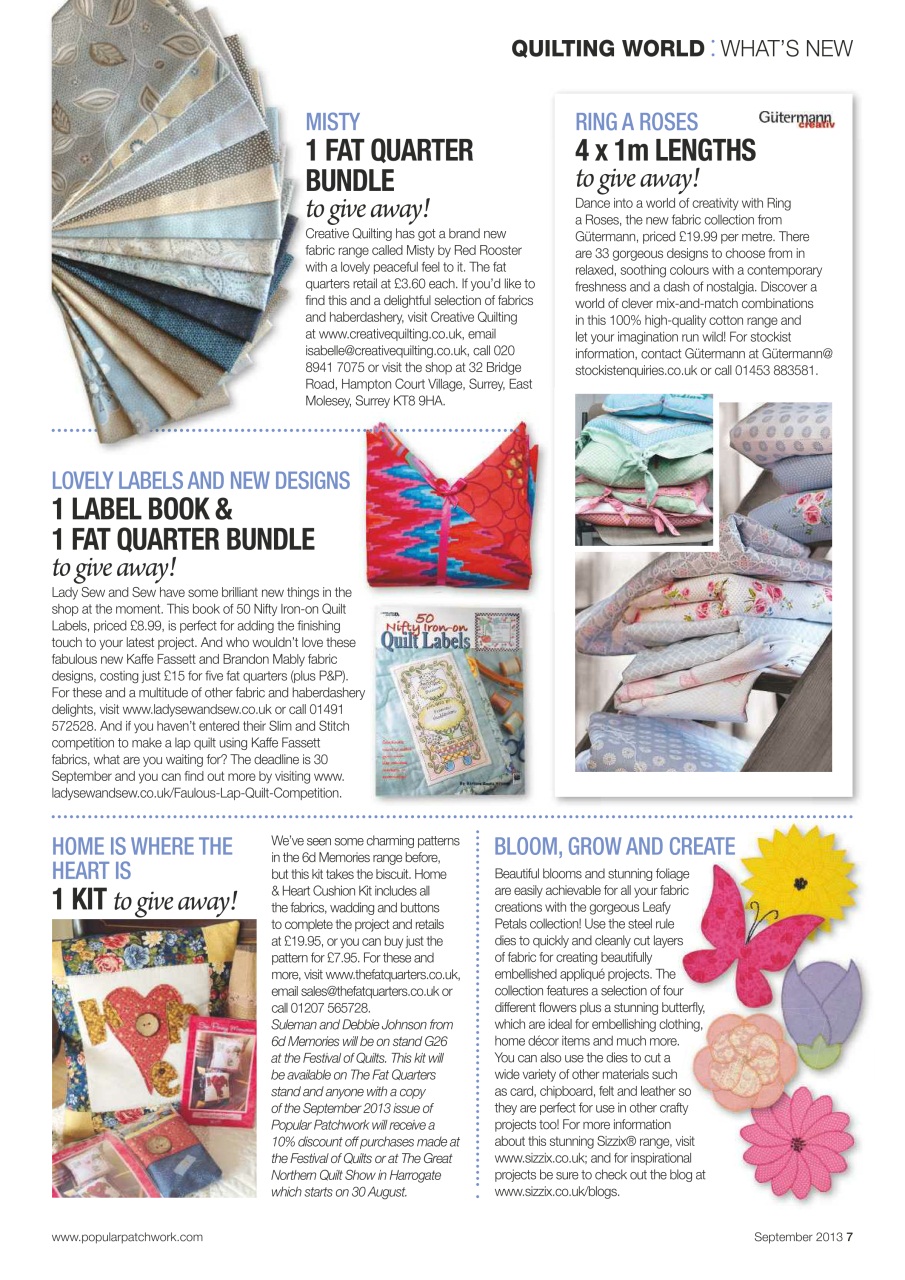 Popular Patchwork Magazine Preview Pages