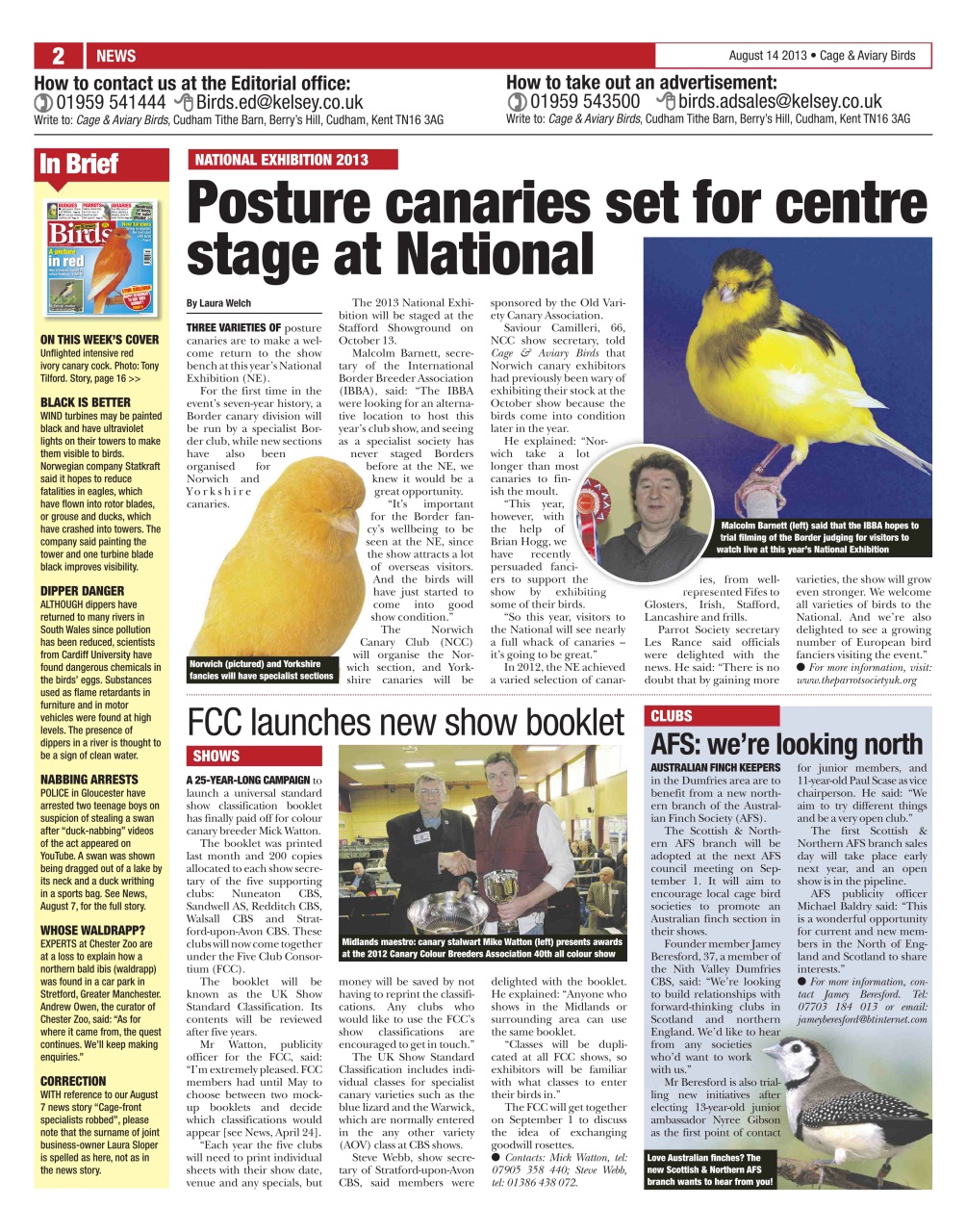 Cage & Aviary Birds Preview Pages