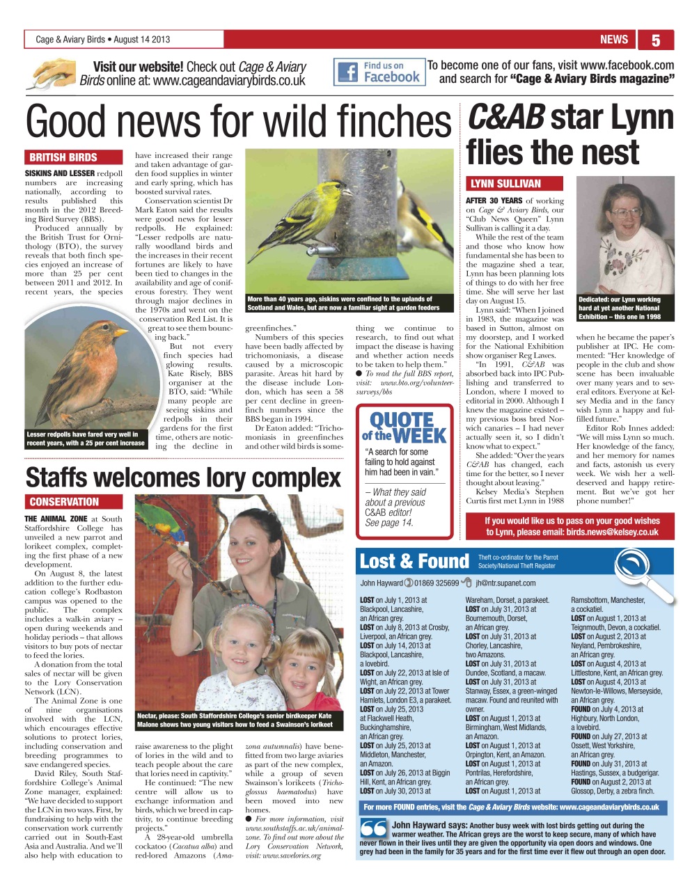 Cage & Aviary Birds Preview Pages