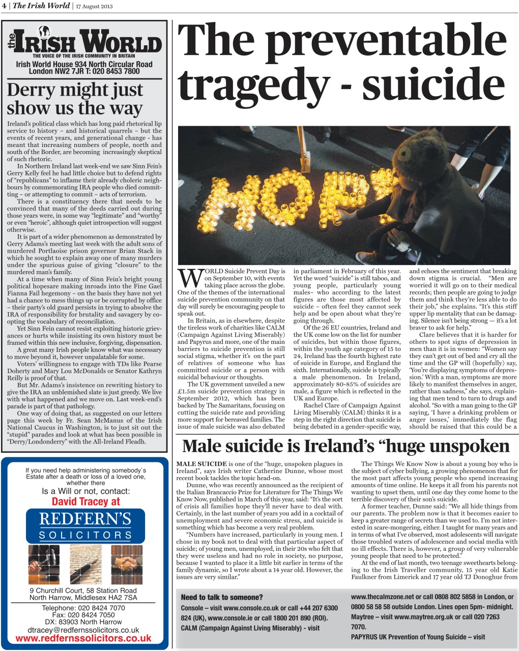 Irish World Preview Pages