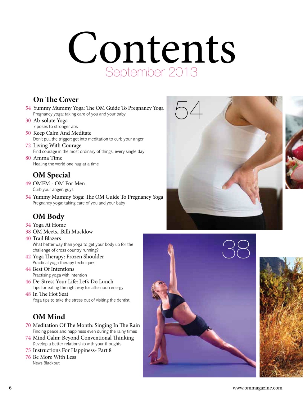 OM Yoga Magazine Preview Pages