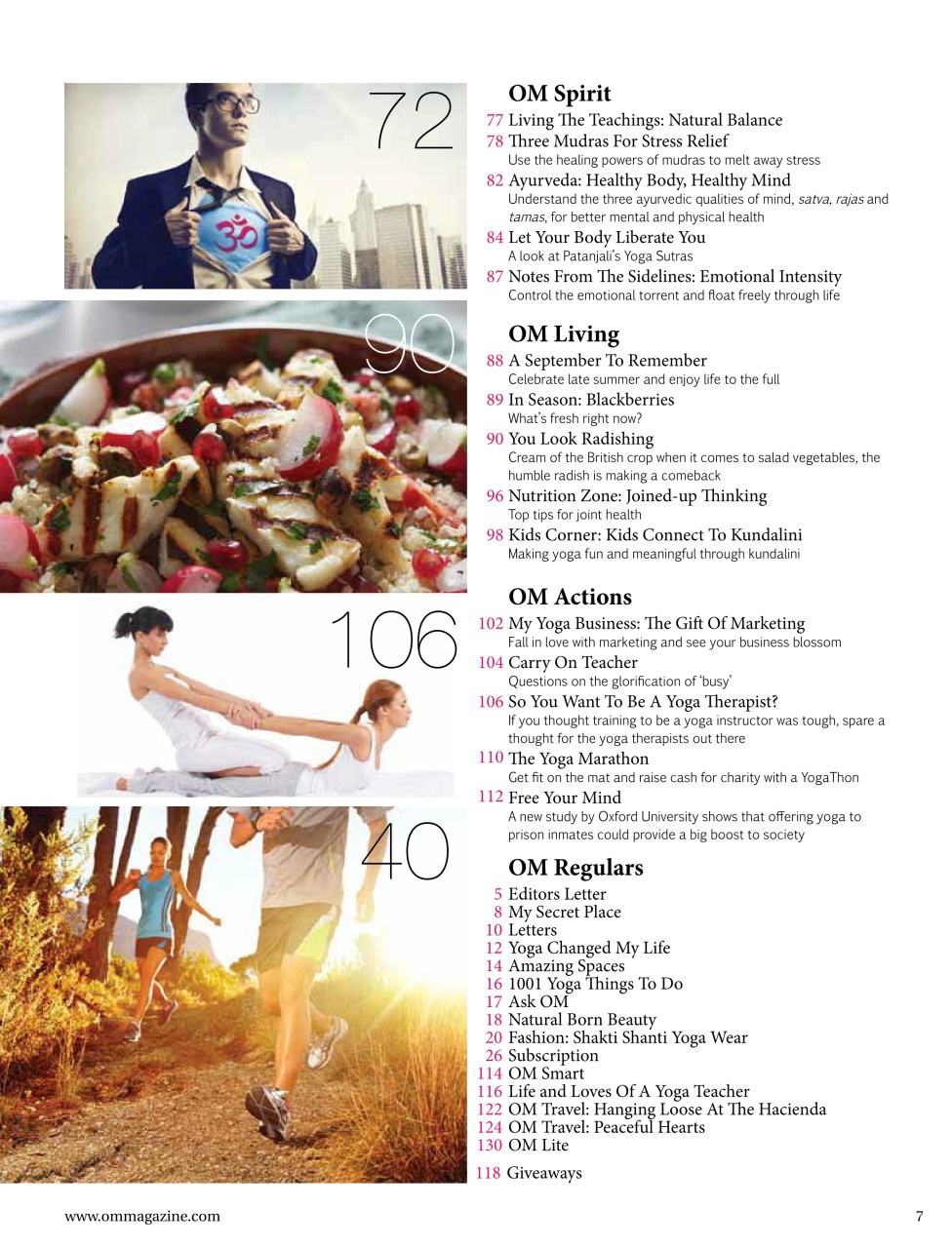 OM Yoga Magazine Preview Pages