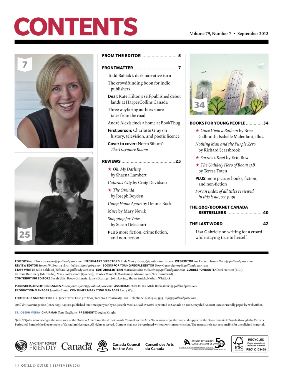 Quill & Quire Preview Pages