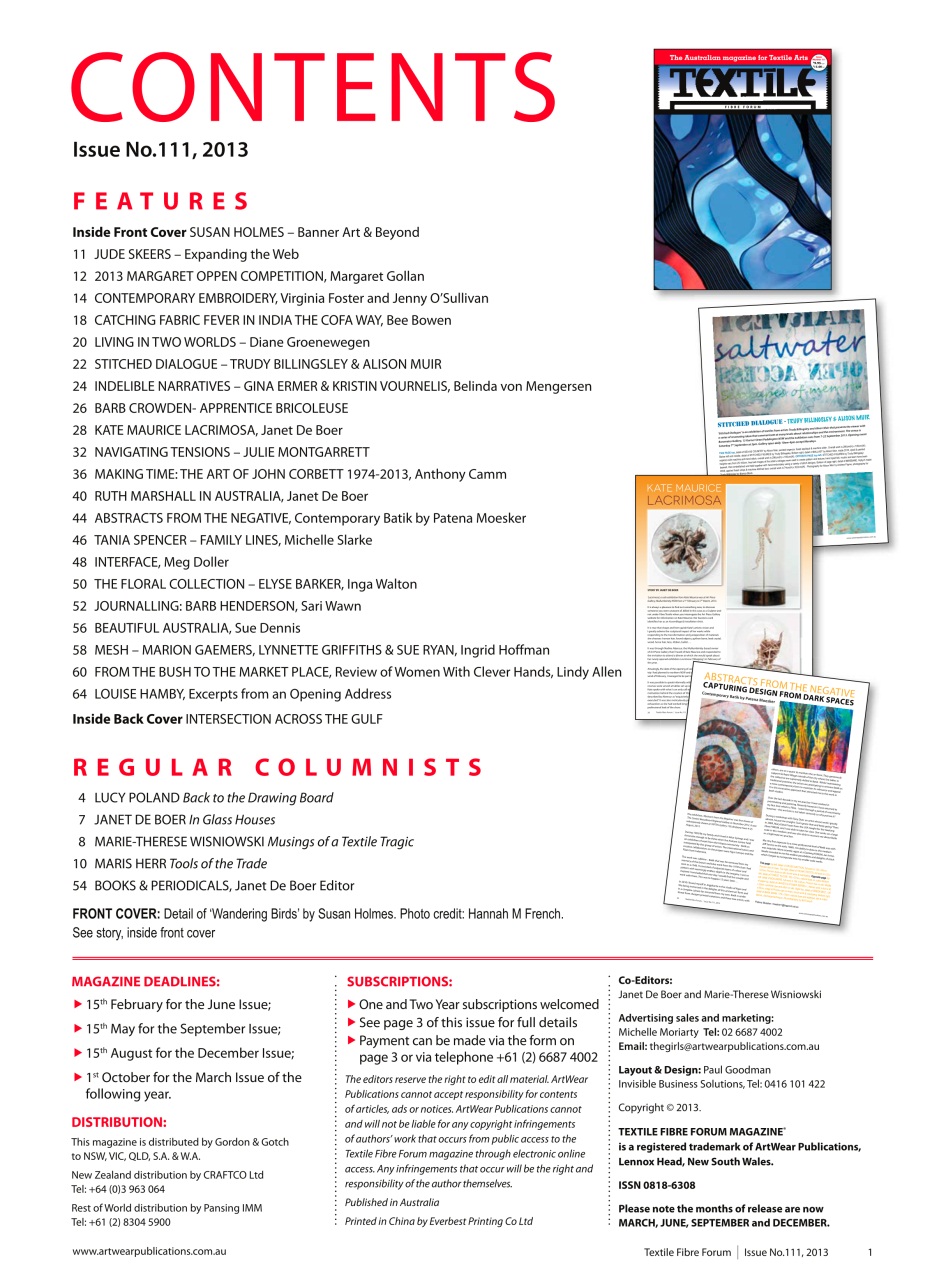 Textile Fibre Forum Preview Pages