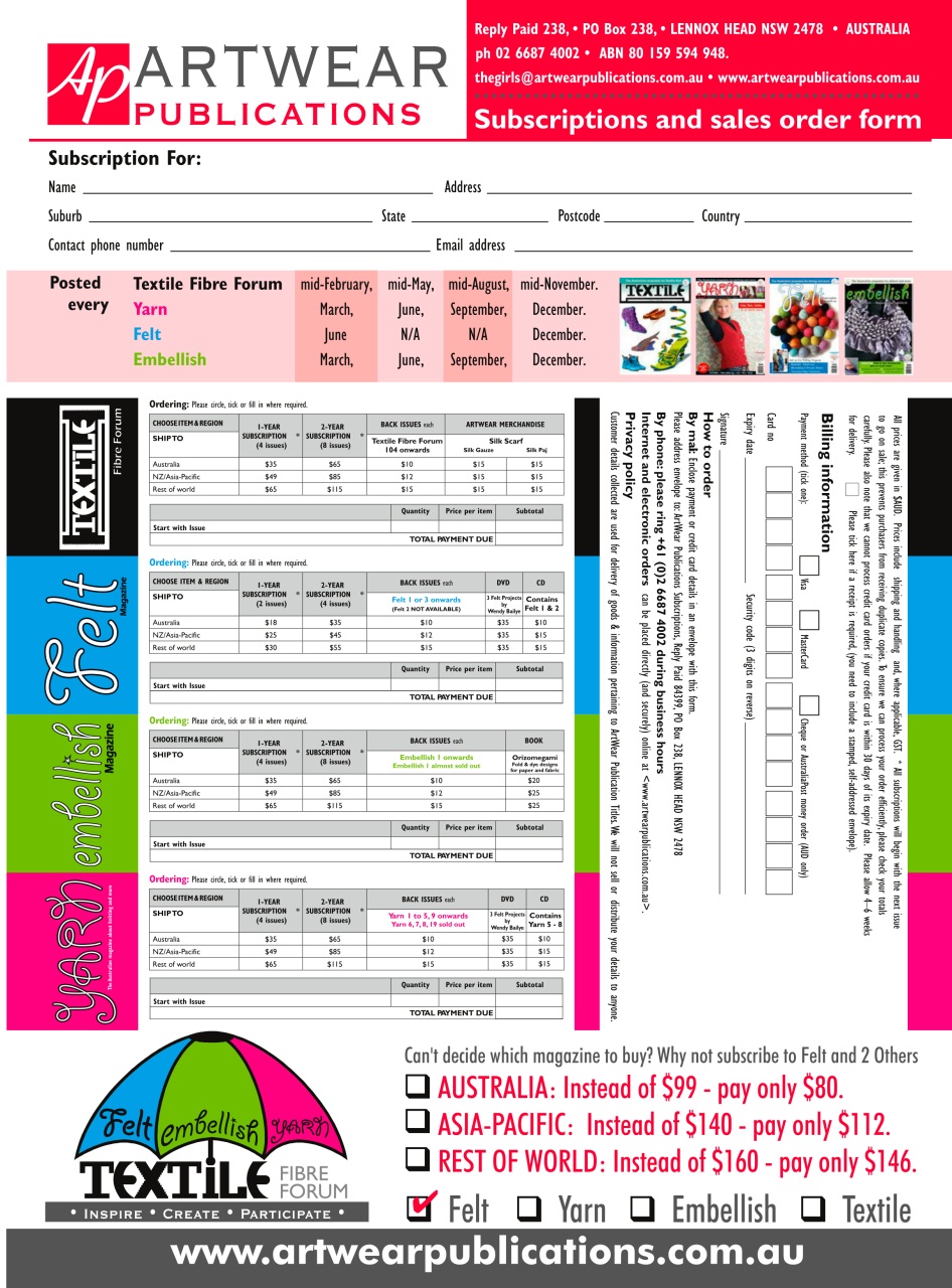 Textile Fibre Forum Preview Pages