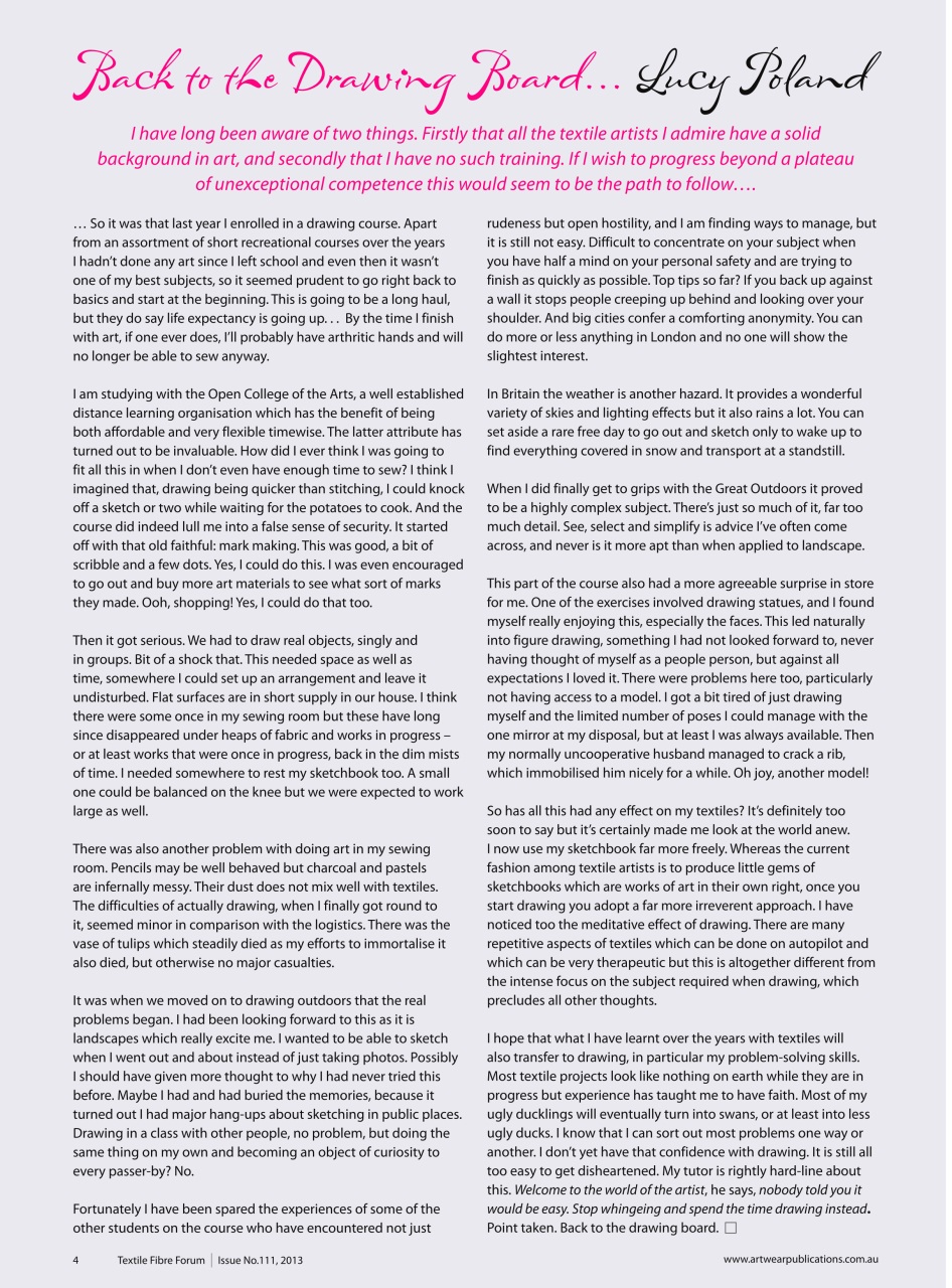 Textile Fibre Forum Preview Pages