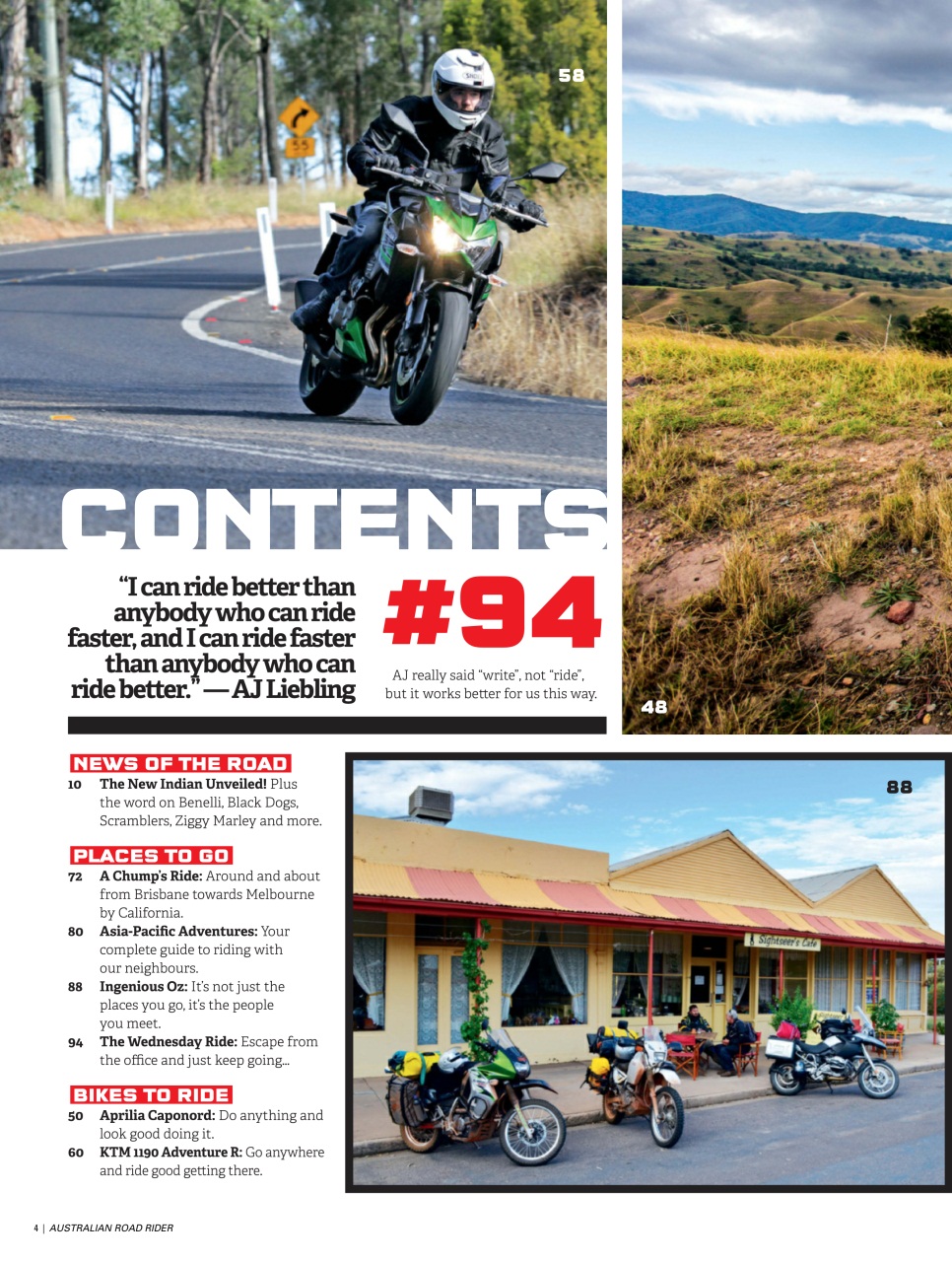 Australian Road Rider Preview Pages