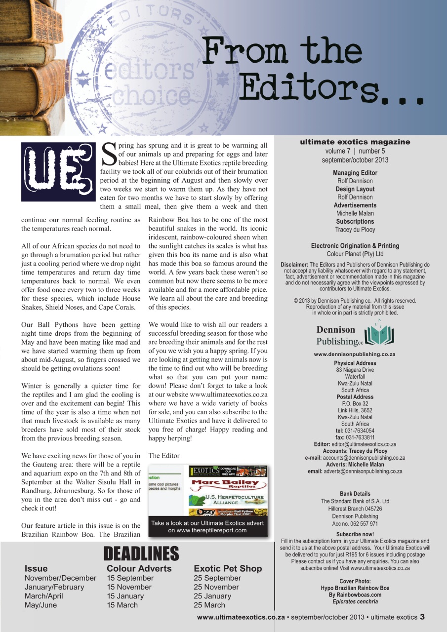 Ultimate Exotics Preview Pages