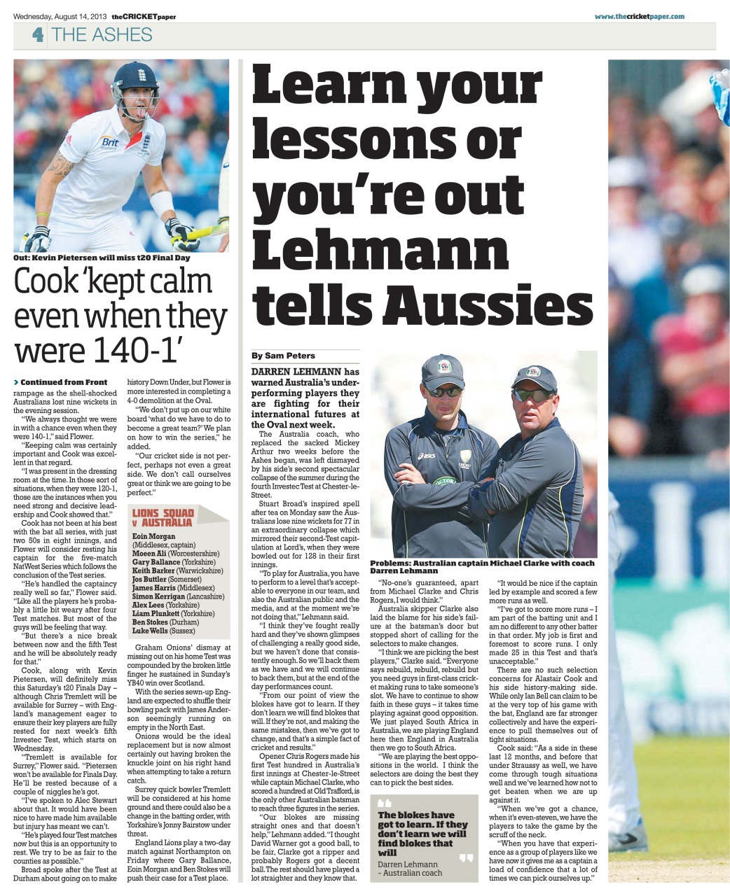 The Cricket Paper Preview Pages