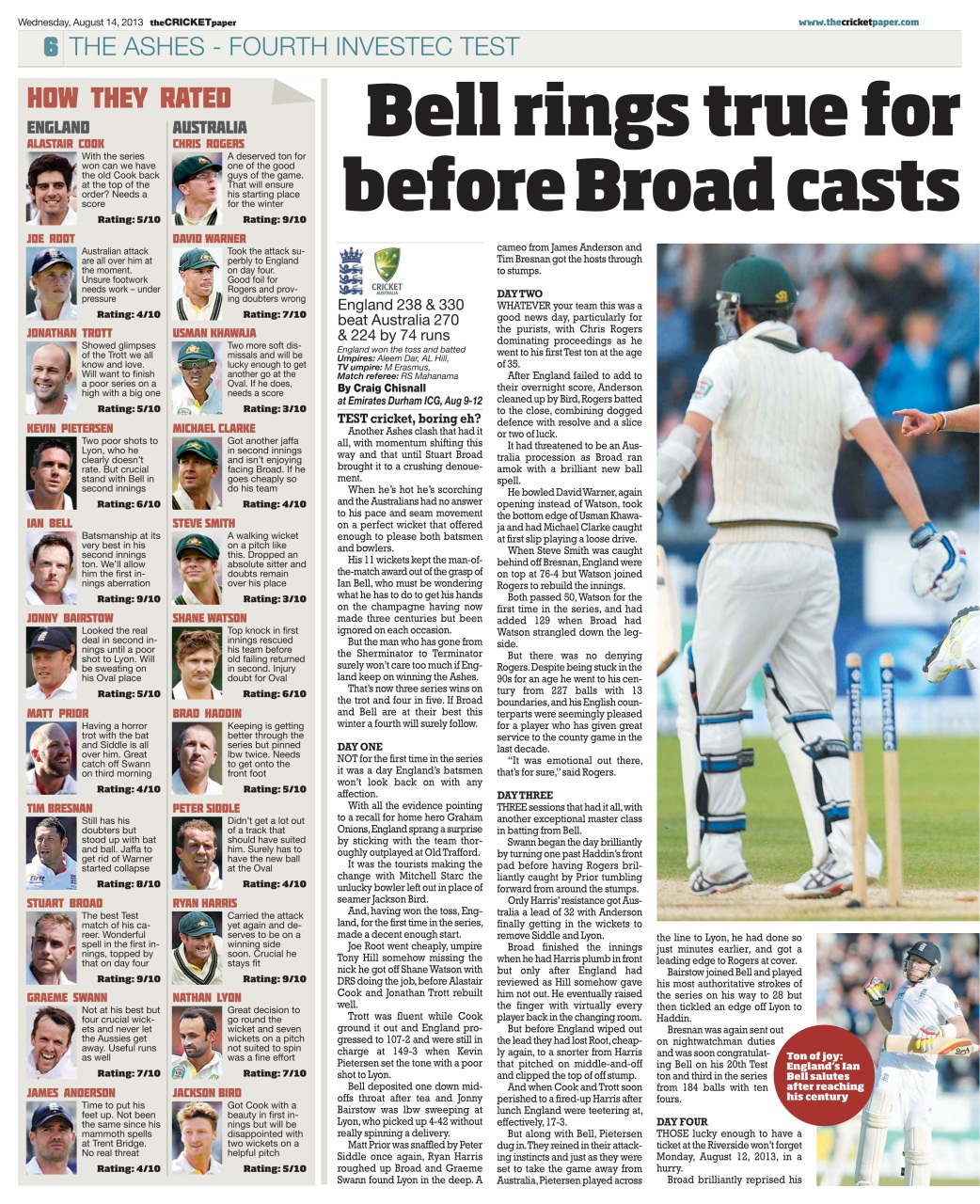 The Cricket Paper Preview Pages