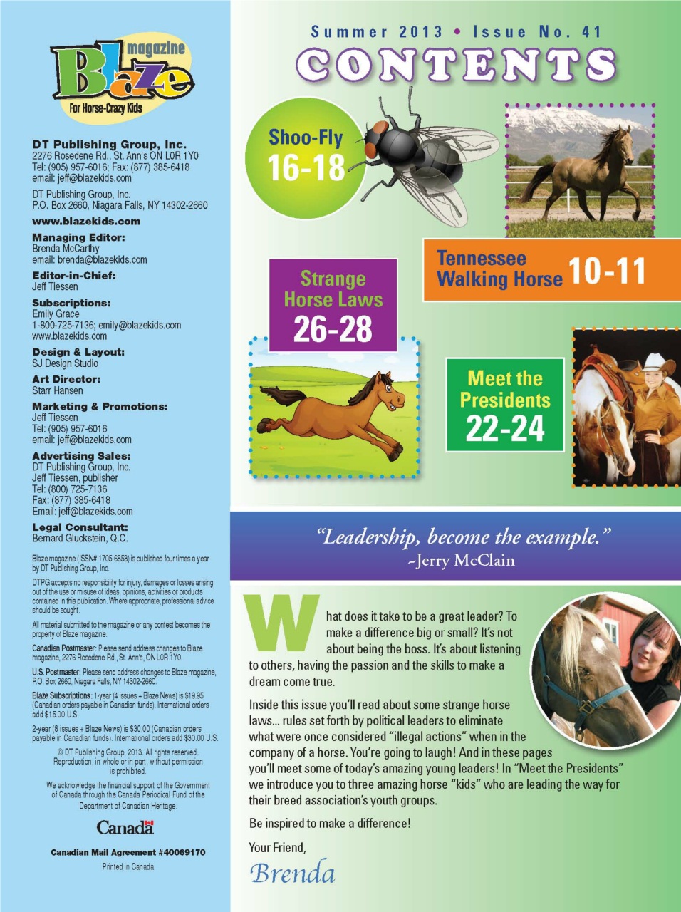 Blaze Magazine For Horse Crazy Kids Preview Pages