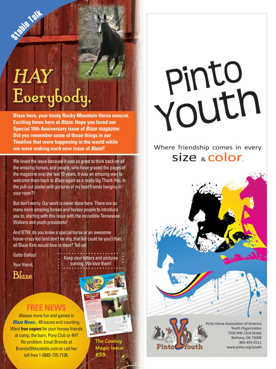 Blaze Magazine For Horse Crazy Kids Preview Pages