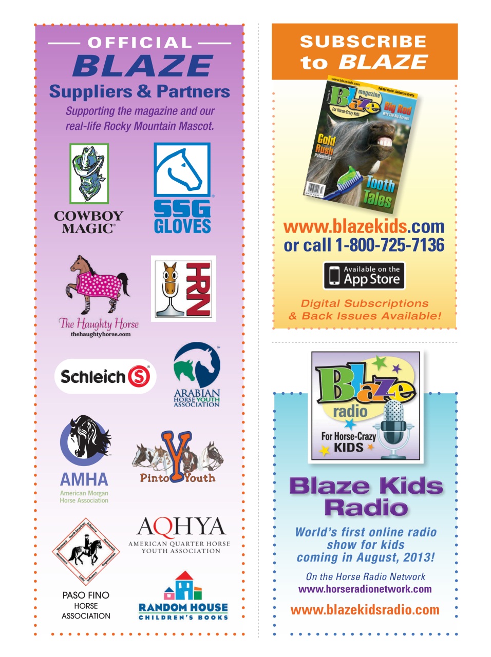 Blaze Magazine For Horse Crazy Kids Preview Pages