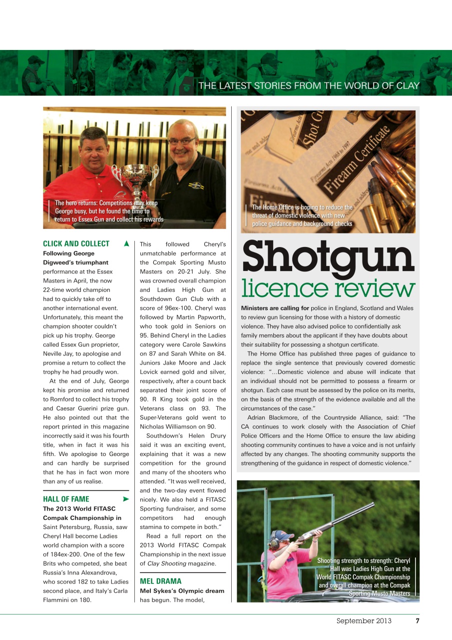 Clay Shooting Preview Pages