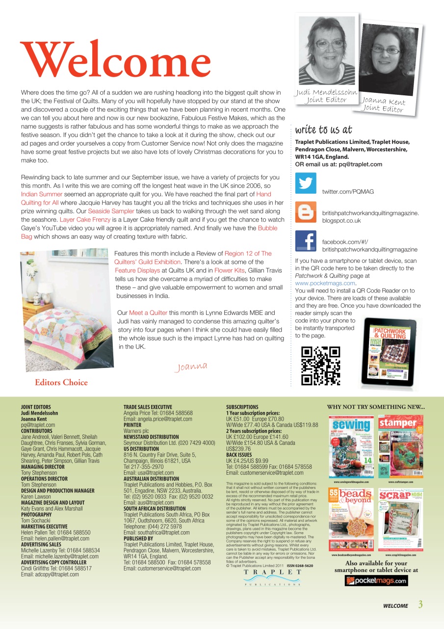 Patchwork and Quilting Preview Pages