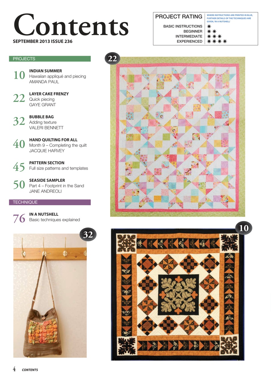 Patchwork and Quilting Preview Pages