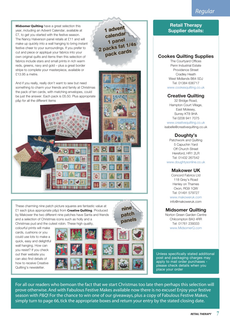 Patchwork and Quilting Preview Pages