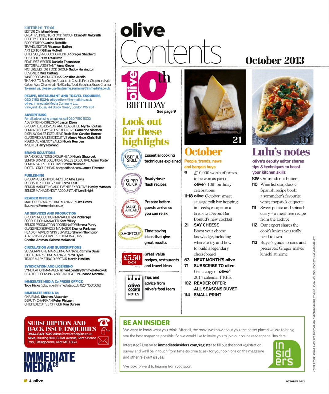 Olive Magazine Preview Pages