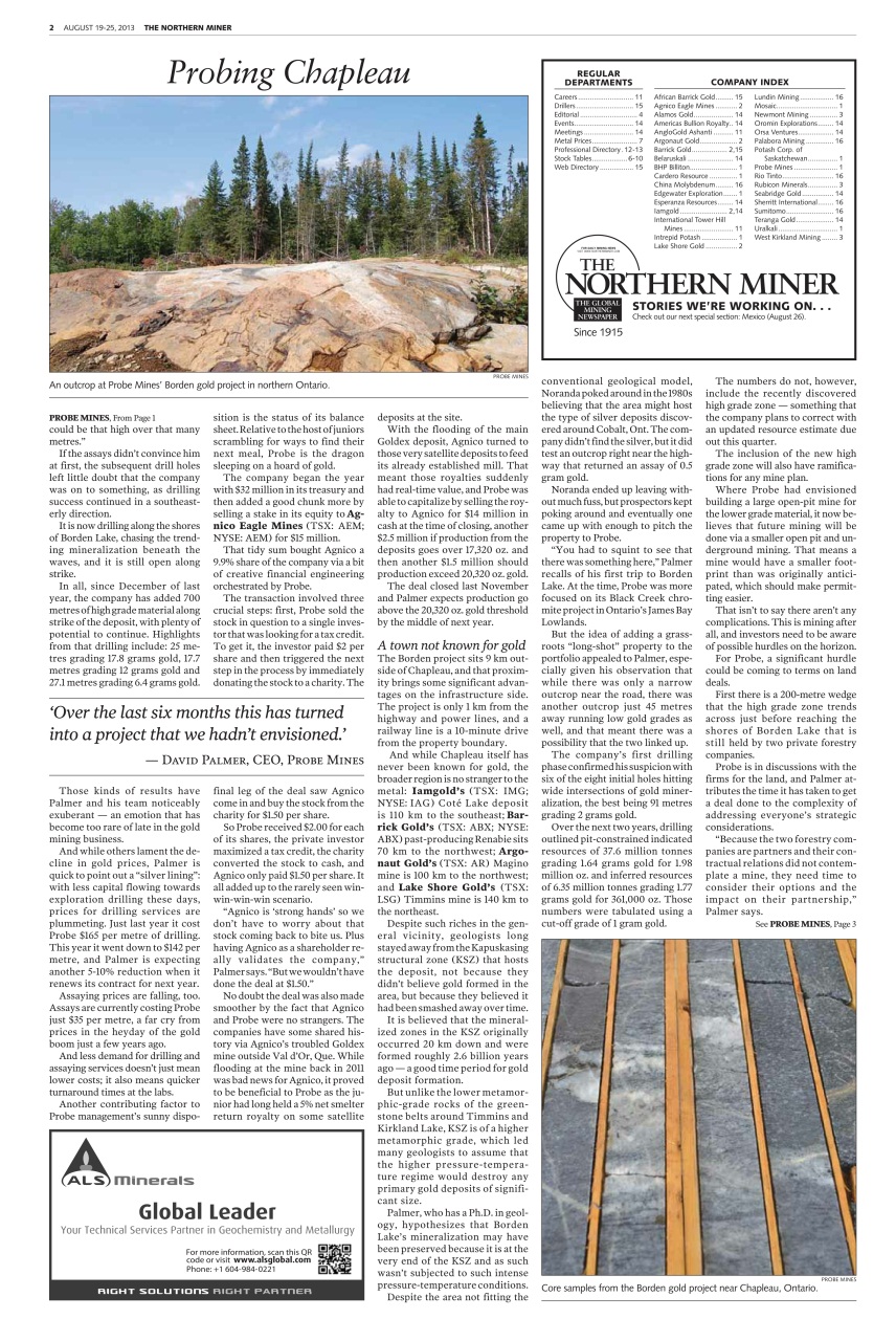 The Northern Miner Preview Pages