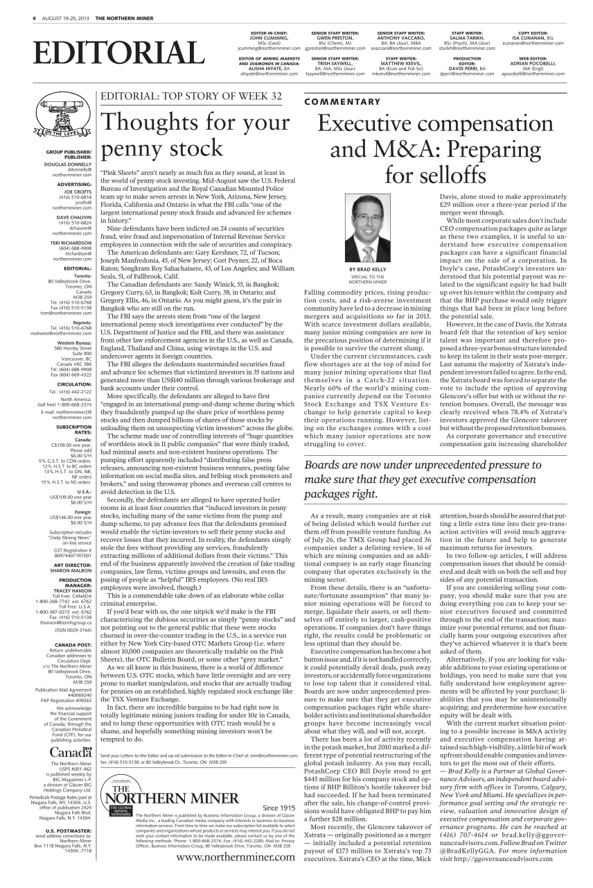 The Northern Miner Preview Pages