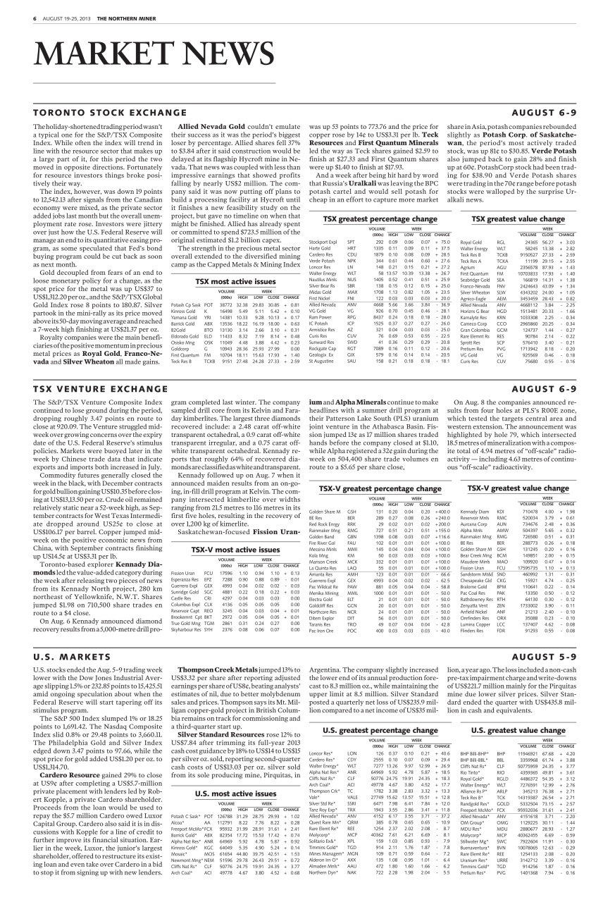 The Northern Miner Preview Pages