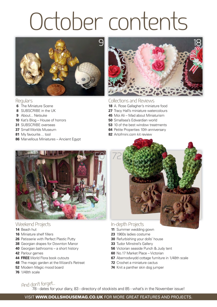 Dolls House and Miniature Scene Preview Pages