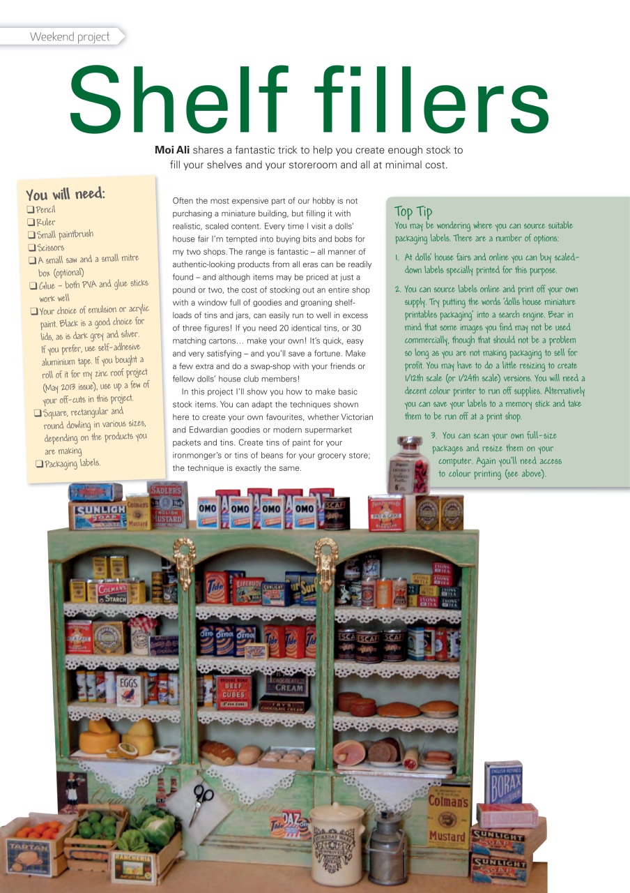 Dolls House and Miniature Scene Preview Pages