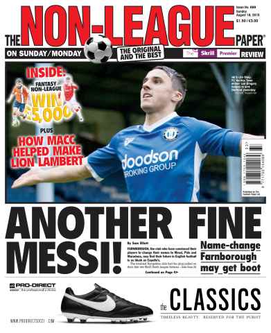 The Non-League Football Paper issue Sunday 18th August 2013