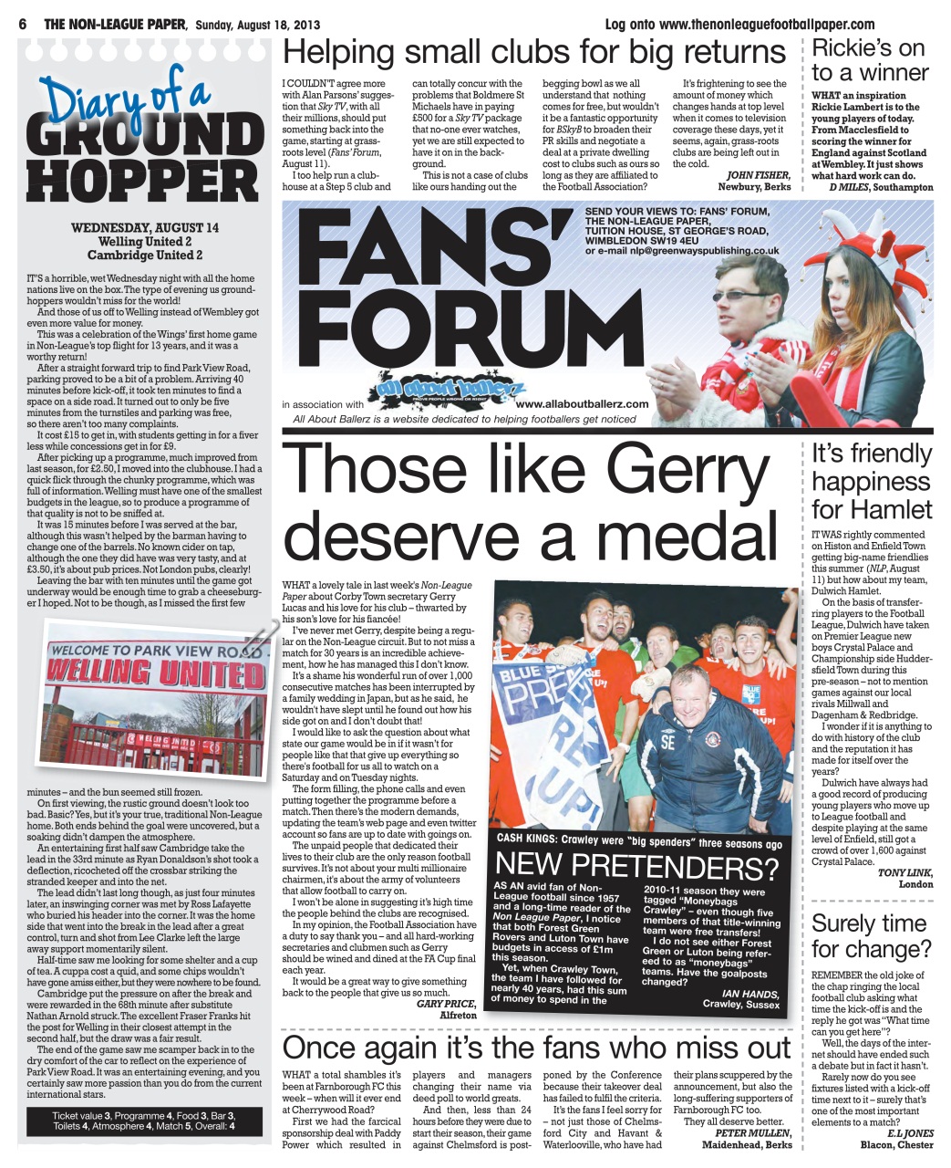 The Non-League Football Paper Preview Pages