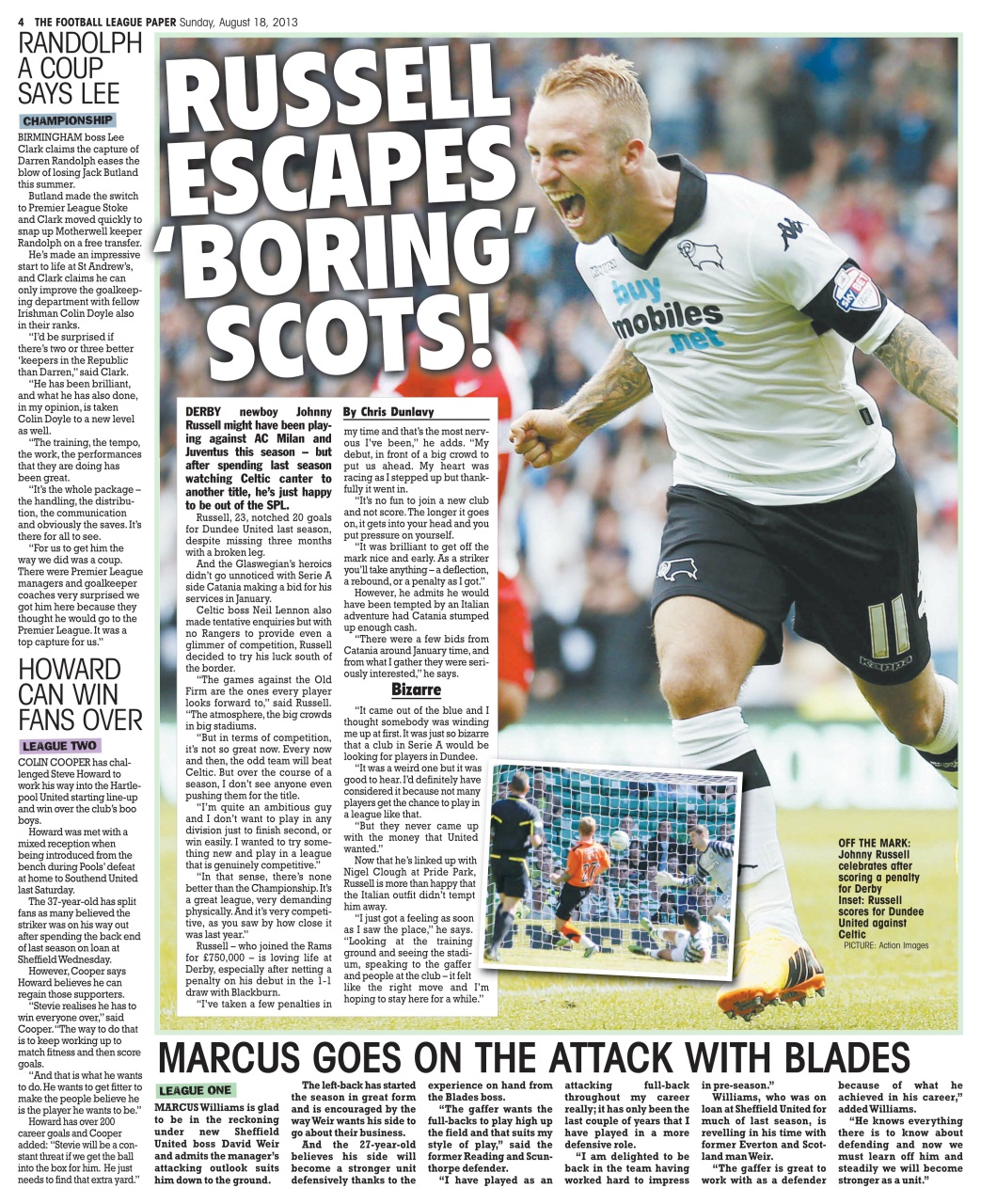 The Football League Paper Preview Pages