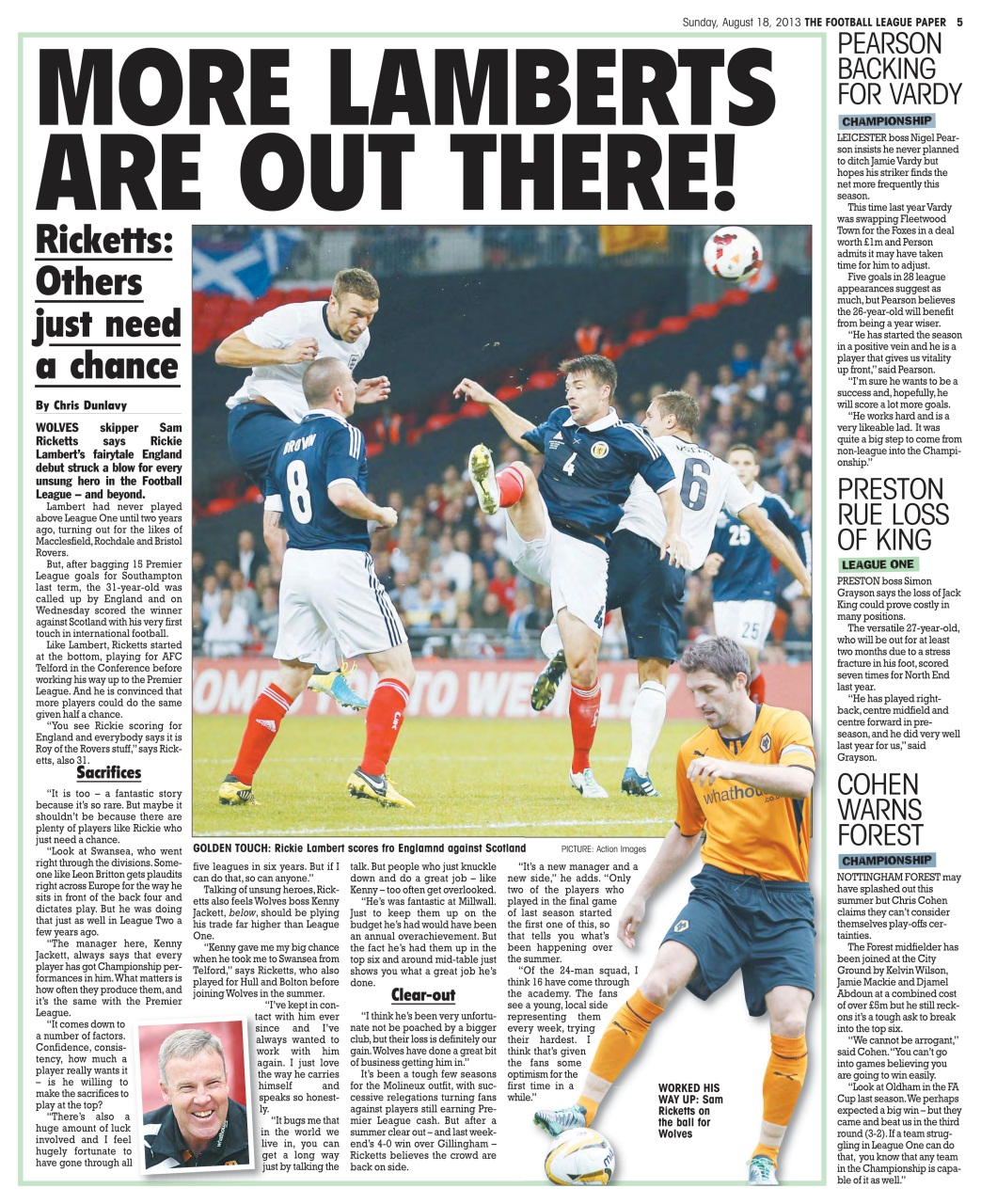 The Football League Paper Preview Pages