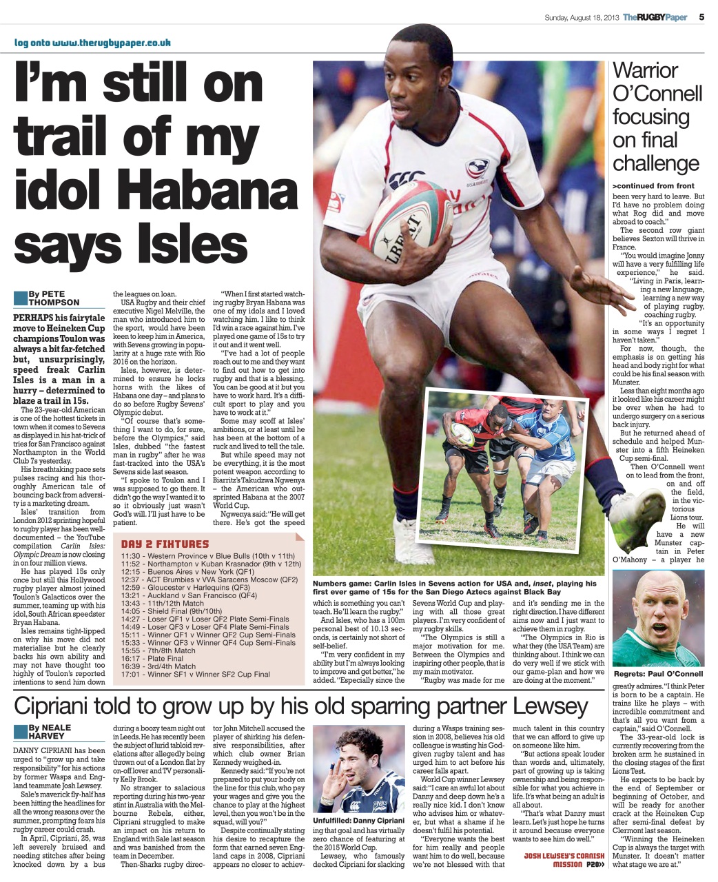 The Rugby Paper Preview Pages