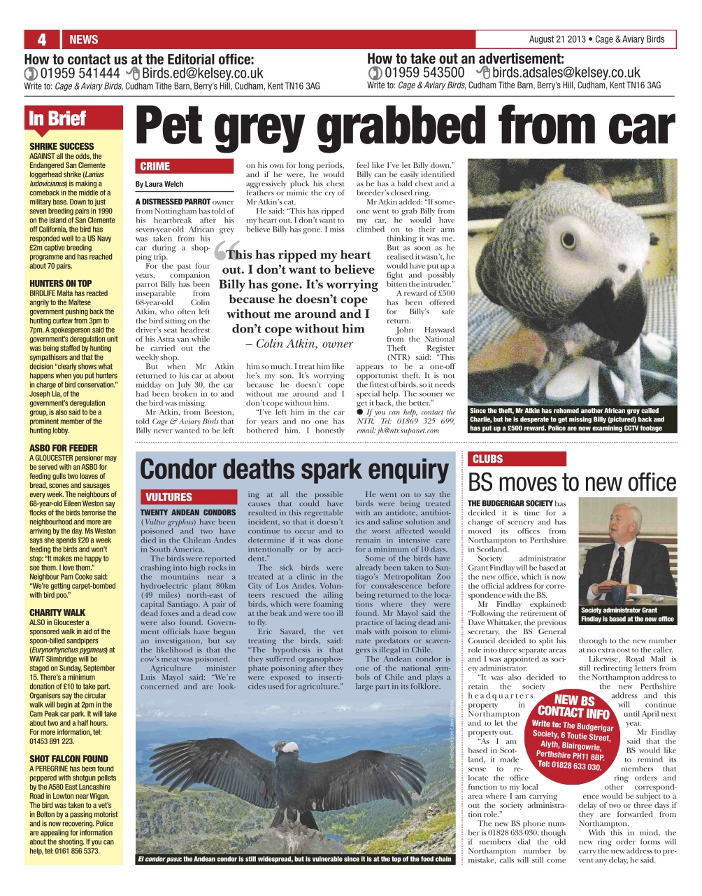 Cage & Aviary Birds Preview Pages