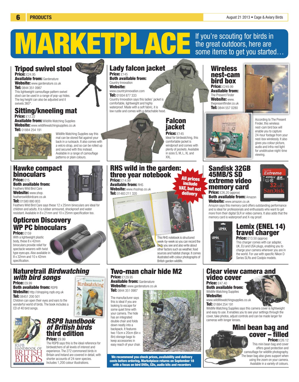 Cage & Aviary Birds Preview Pages