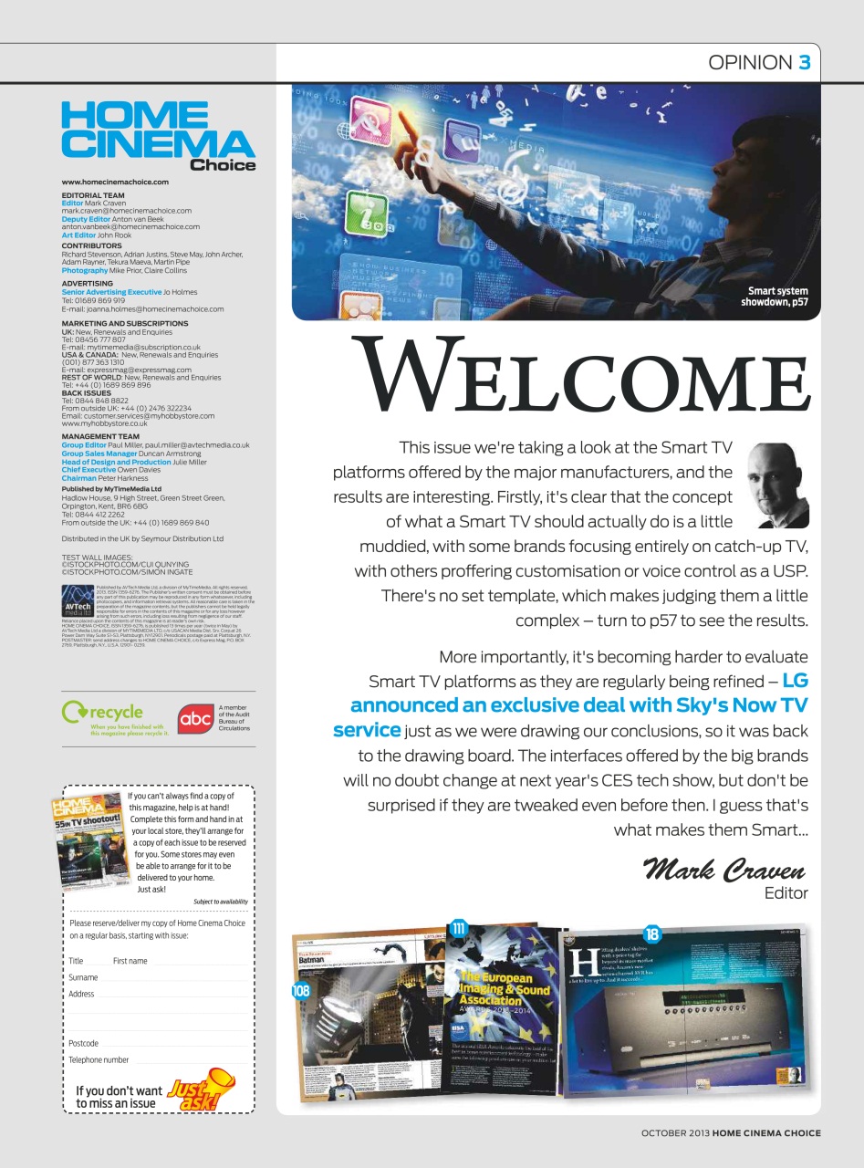 Home Cinema Choice Preview Pages