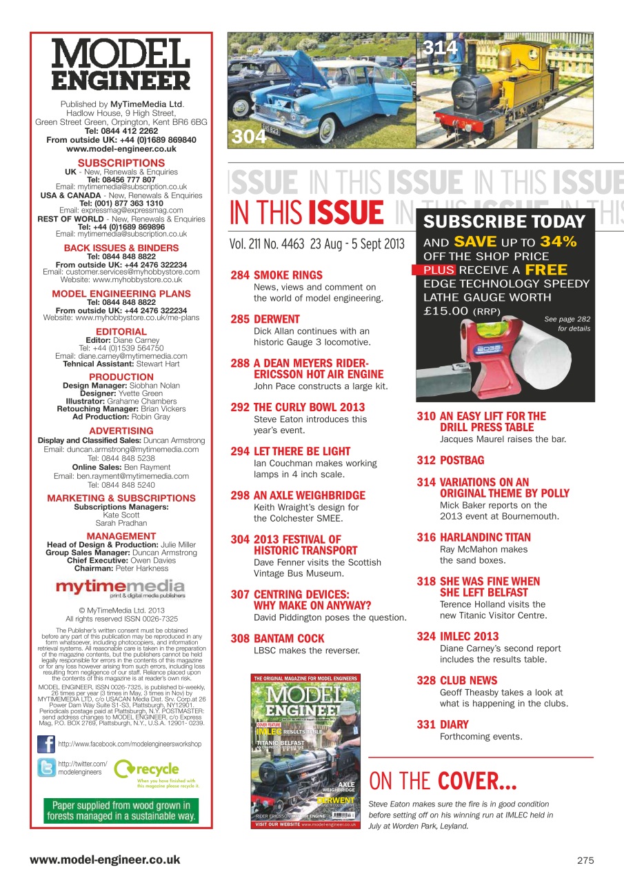 Model Engineer Preview Pages