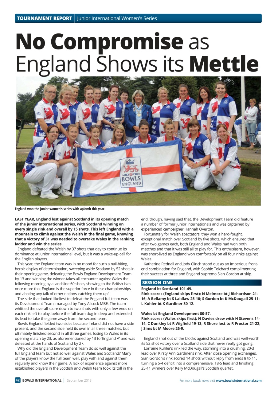 Bowls International Preview Pages