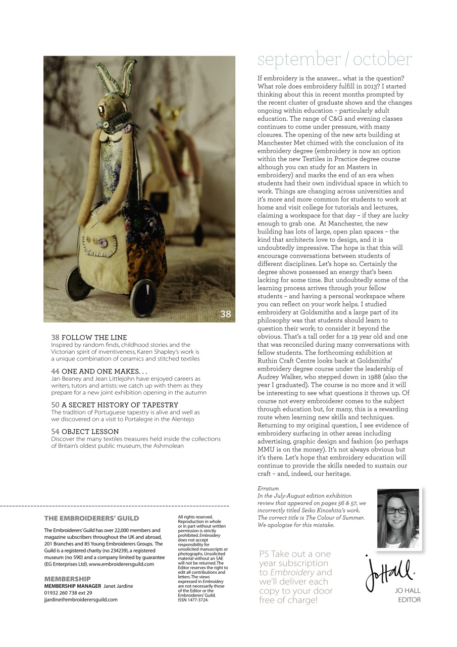 Embroidery Magazine Preview Pages