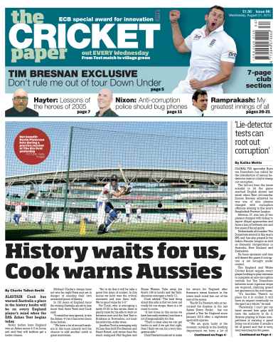 The Cricket Paper issue Wednesday 21st August 2013