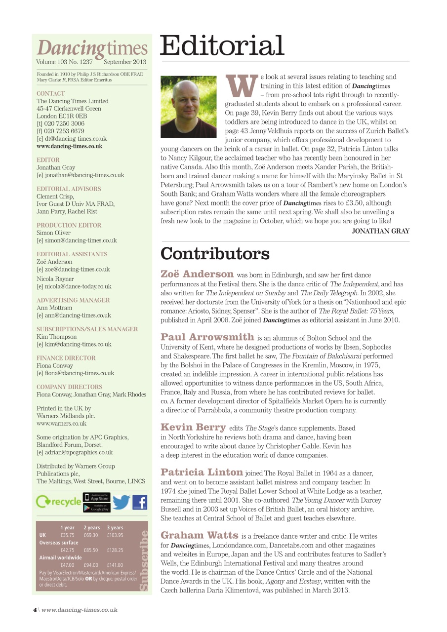 Dancing Times Preview Pages