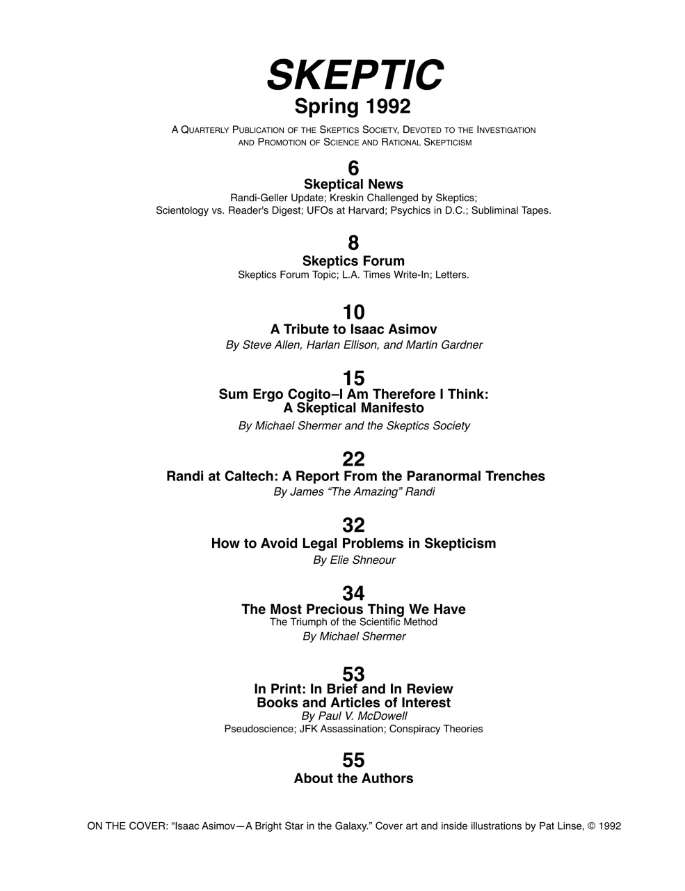 Skeptic Preview Pages